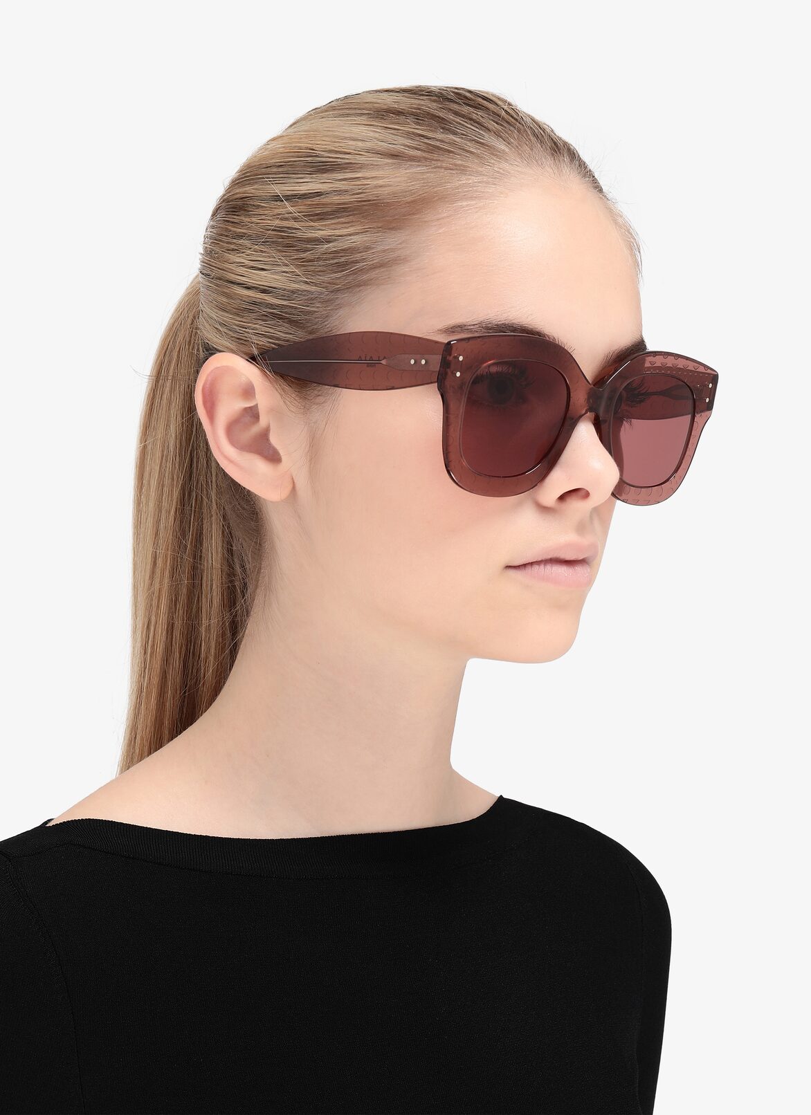 GLASSES LUNETTES NUDE/RED ALAÏA BLUSH-BLUSH-RED  GLASSES LUNETTES NUDE/RED